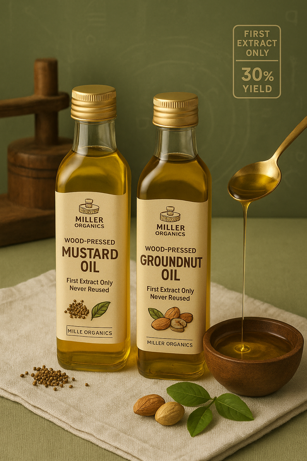 Wood-Pressed Mustard Oil